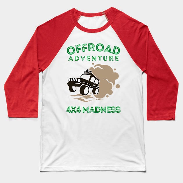 Offroad madness 4 Baseball T-Shirt by MaxiVision